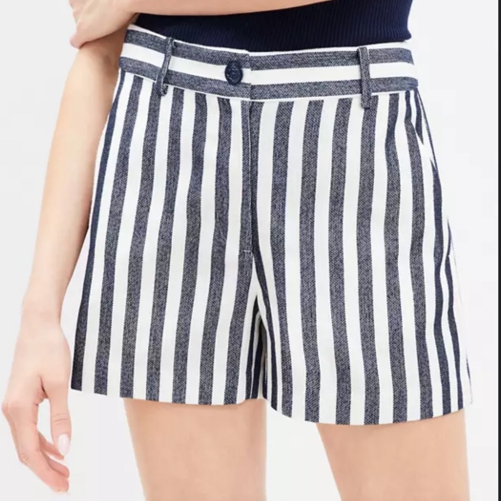 BOGO!! LOFT Striped Riviera Short in White and Navy